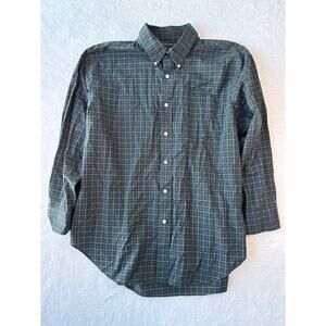 Ralph Lauren Classic Fit Non Iron Plaid Button Down Shirt Men 17 1/2 32/33